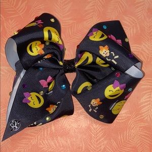Large Emoji Print Jojo Siwa Bow